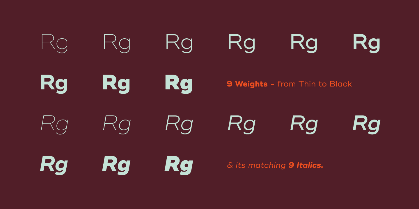 Ejemplo de fuente Ridley Grotesk #2